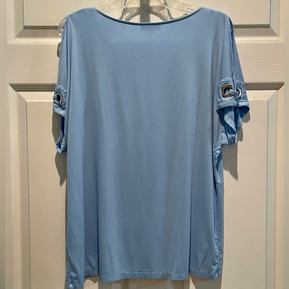 Calvin Klein Extended Sleeve Top with Square Hardware -Womens Size L - Picture 3 of 7